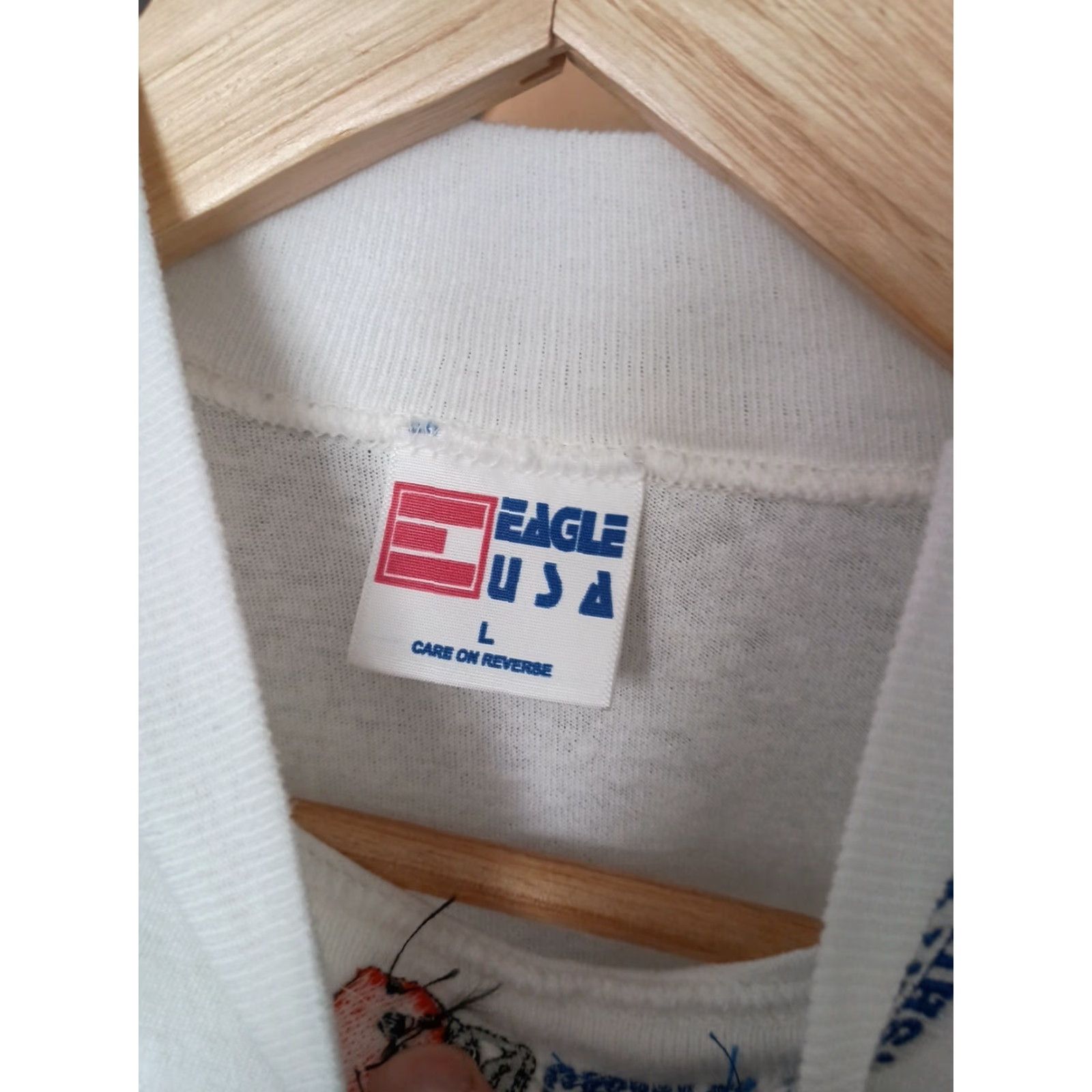 Vintage VINTAGE Nassau County Championships LI NY Half Turtleneck USA Made Long Sleeve Eagle USA Shirt Mens L White USA Sports 90s Size US L / EU 52-54 / 3 - 3 Thumbnail