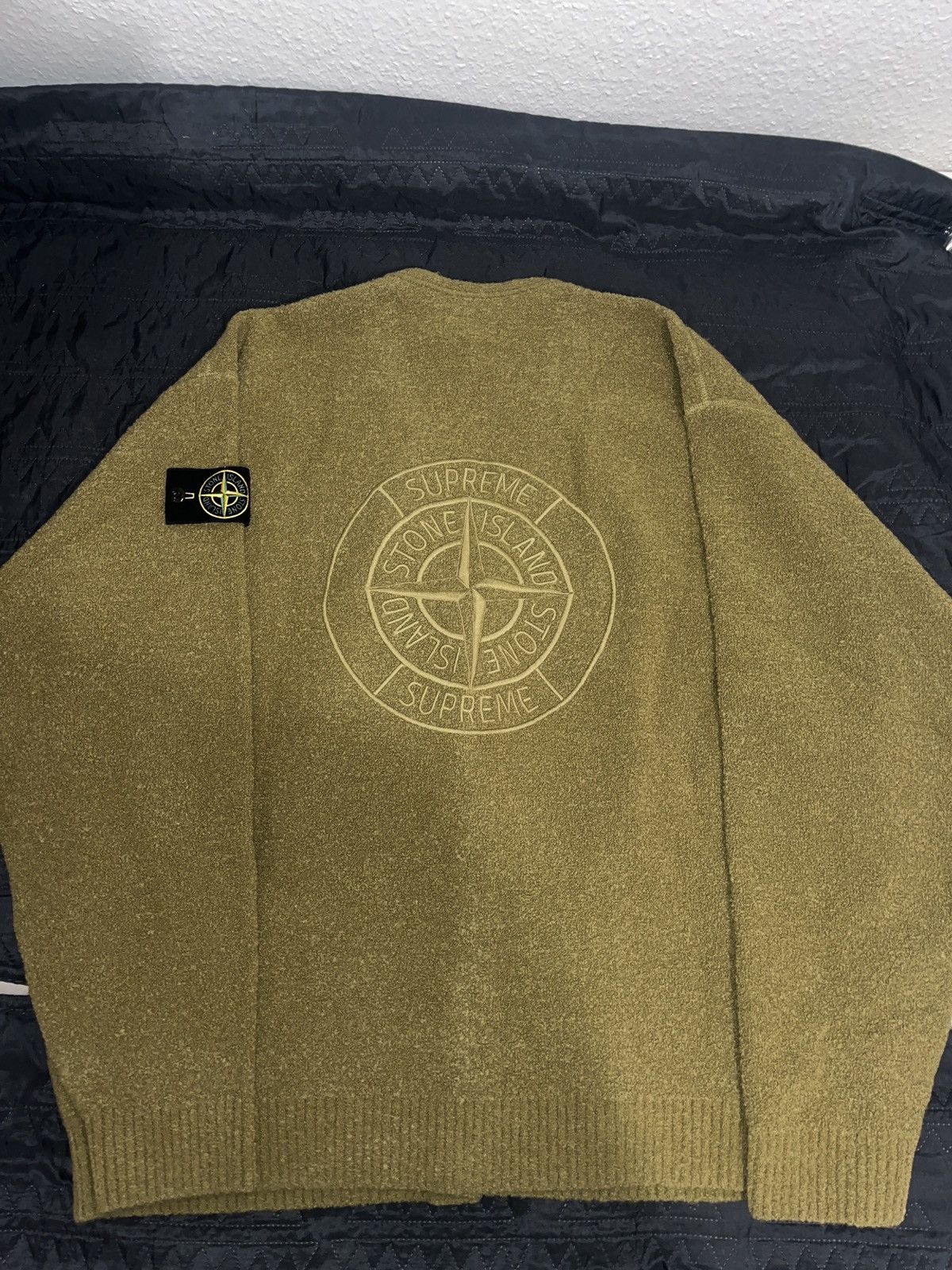 Stone Island × Supreme Supreme Stone Island Bouclé Cardigan Size US XL / EU 56 / 4 - 2 Thumbnail