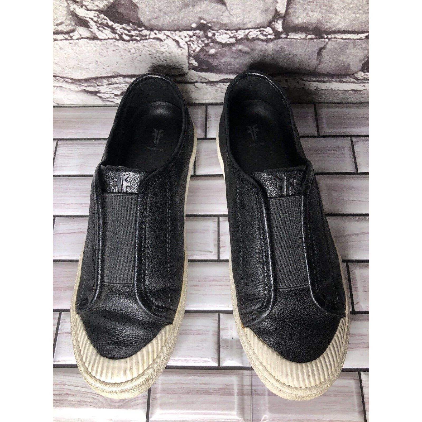 Frye Frye Black Leather Slip On Comfort Casual Sneakers Shoes Wom Size US 7 / IT 37 - 20 Thumbnail