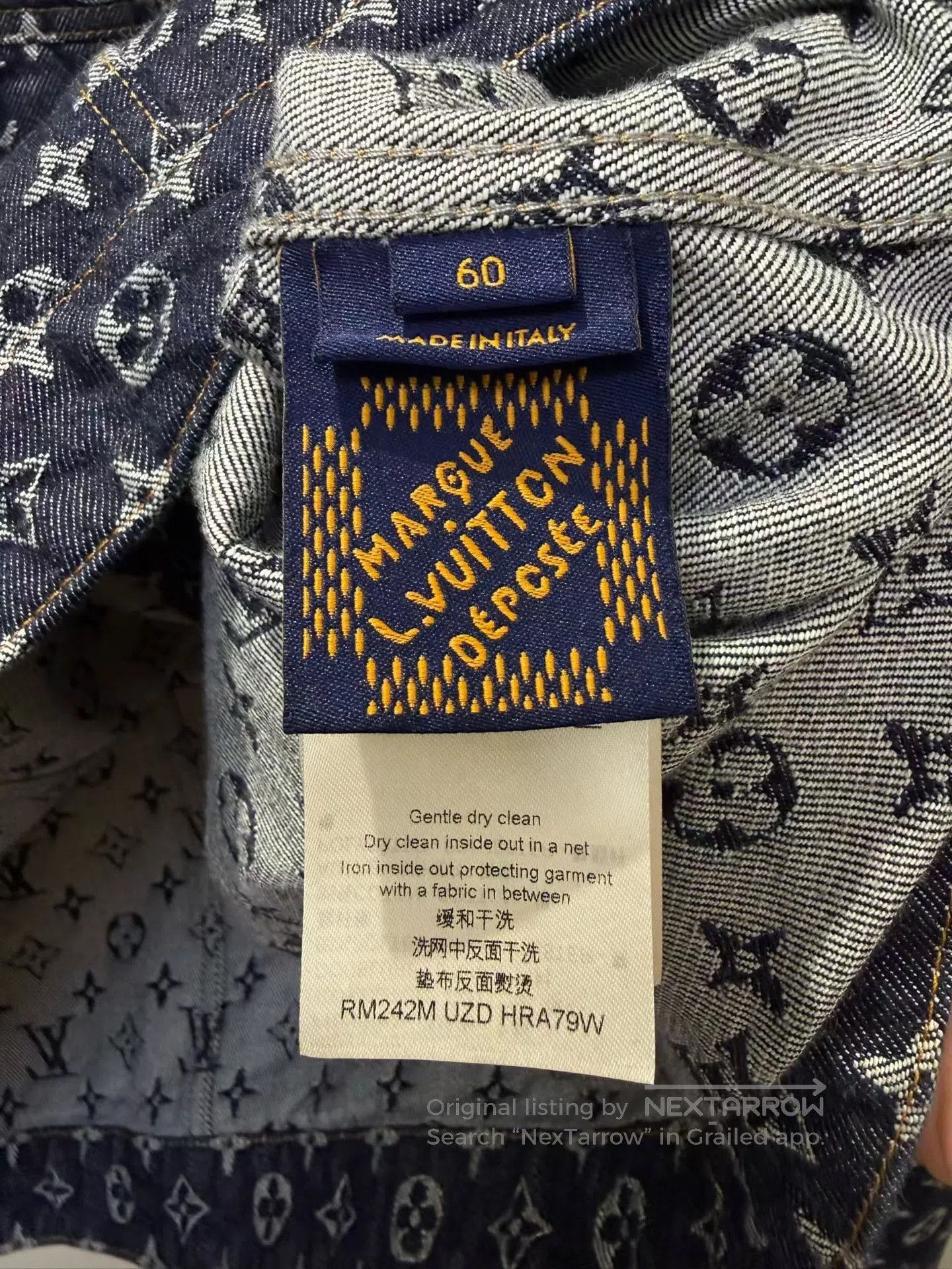Louis Vuitton Louis Vuitton Logo Pearl Button Denim Jacket with Full Log Size US M / EU 48-50 / 2 - 3 Thumbnail