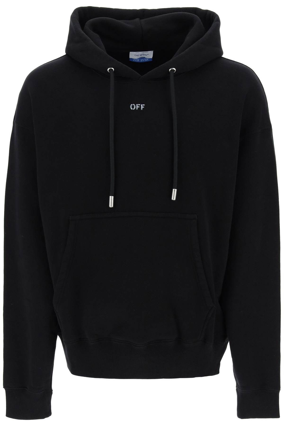 image of Off White Off-White Skate Hoodie With Off Logo in Black White, Men's (Size Small)