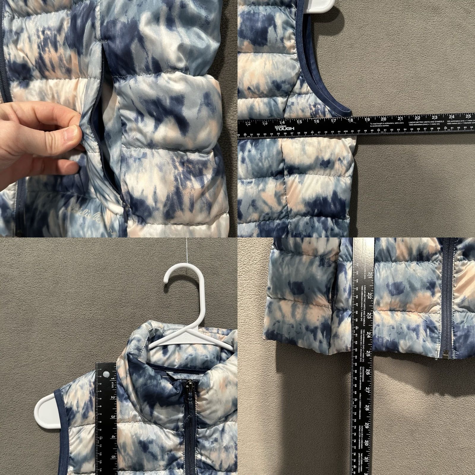 Eddie Bauer Eddie Bauer Vest Womens Small Blue Down Puffer Full Zip Pockets EB650 Tie Dye Size S / US 4 / IT 40 - 8 Thumbnail