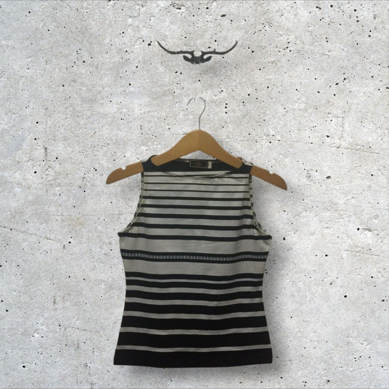 Fendi × Vintage Vintage 90s Fendi FF Logo Stripes Tank Tops Size M / US 6-8 / IT 42-44 - 2 Thumbnail