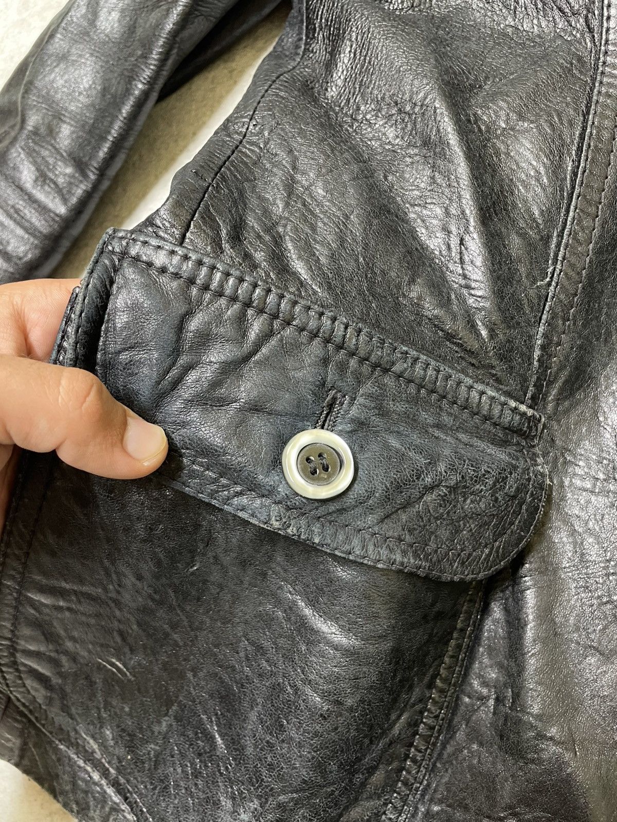 If Six Was Nine × Japanese Brand × Le Grande Bleu (L.G.B.) Distressed Leather Jacket – LGB / If Six Was Nine Energy Size US M / EU 48-50 / 2 - 7 Thumbnail