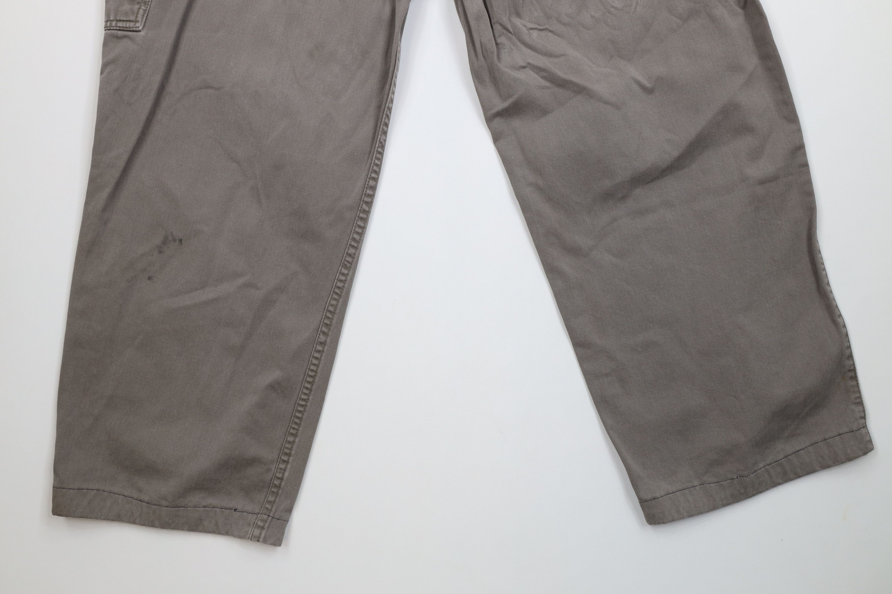 Levi's Vintage 90s Levis Baggy Wide Leg Dungaree Pants Gray Cotton Size US 34 / EU 50 - 15 Thumbnail