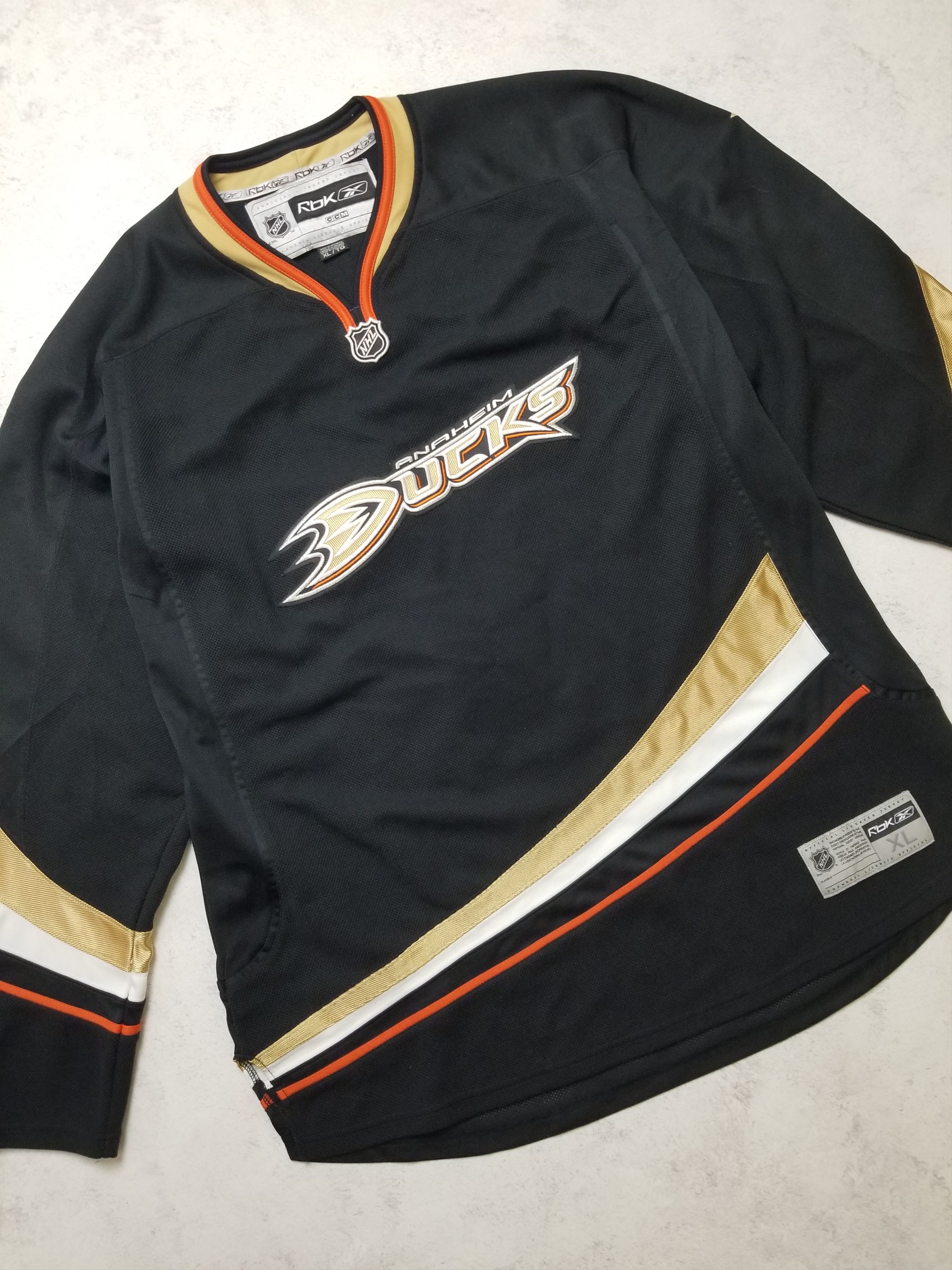 Reebok Anaheim Ducks #1 Jonas Hiller Signed Autographed Jersey Size US XL / EU 56 / 4 - 24 Thumbnail