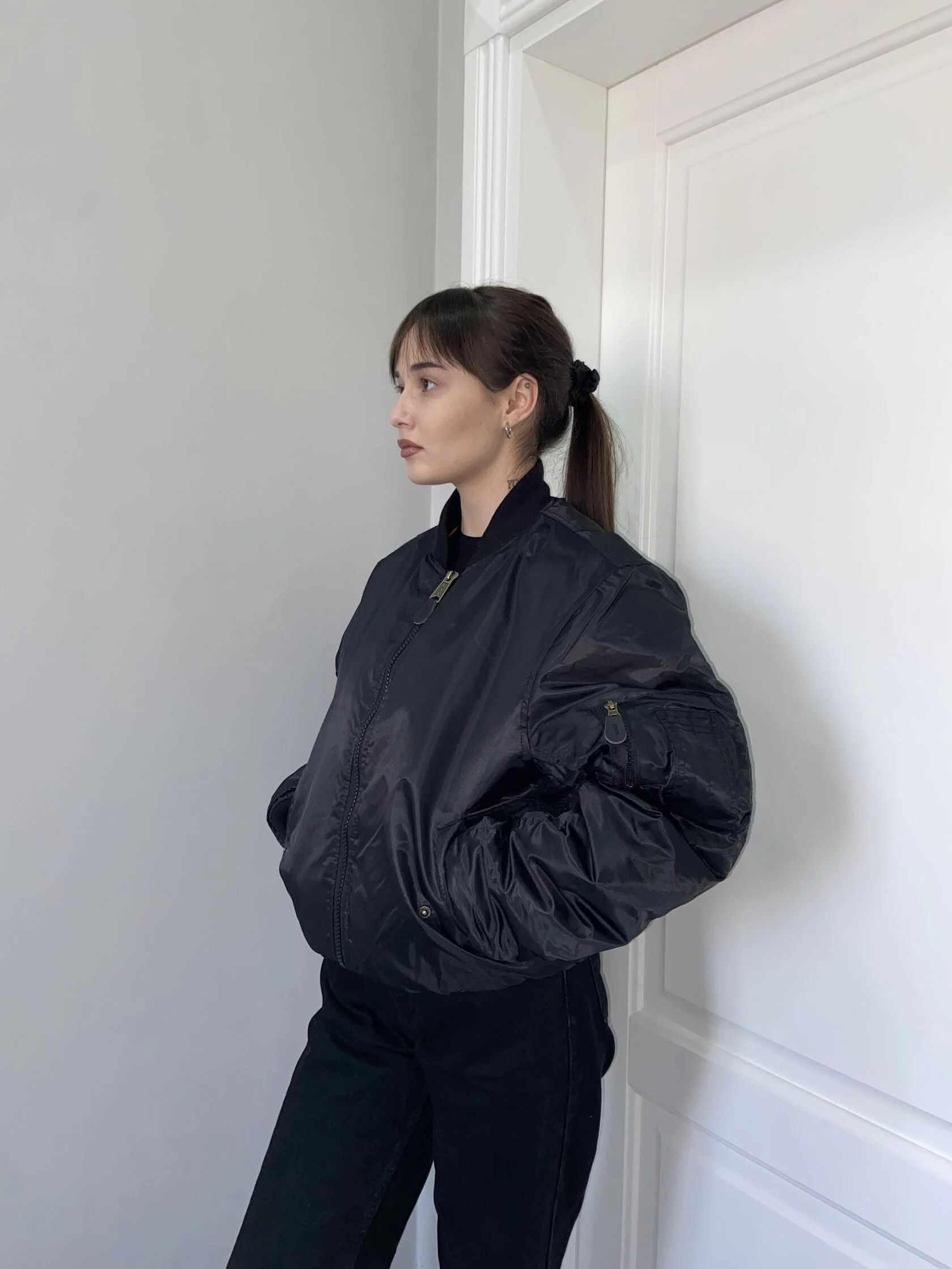 Other Streetwear MA-1 bomber jacket basic black ulika unknwnn Size US XL / EU 56 / 4 - 14 Thumbnail