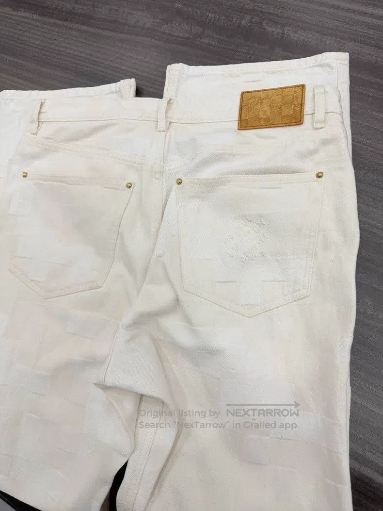 Louis Vuitton Louis Vuitton Beige Plaid Jacquard Jeans Size US 33 - 2 Thumbnail