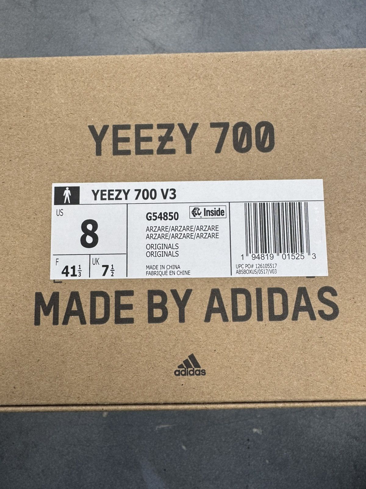 Yeezy 2020 Adidas Yeezy 700 V3 Arzareth Size US 8 / EU 41 - 11 Thumbnail