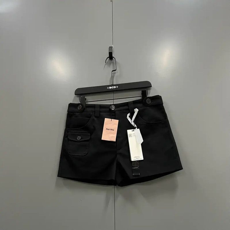 Miu Miu Miu Miu Summer Black Cotton Women's Shorts 0089 Size 28" / US 6 / IT 42 - 1 Thumbnail