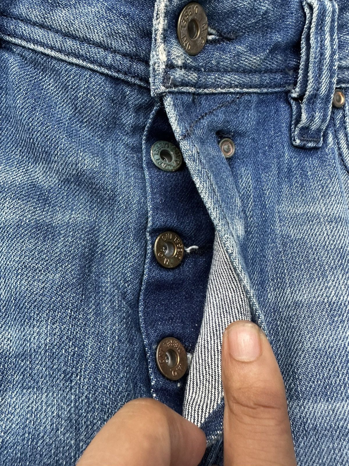 Beauty Beast × Diesel Diesel Safado Faded Washed Distressed Denim D3 Size US 30 / EU 46 - 11 Thumbnail