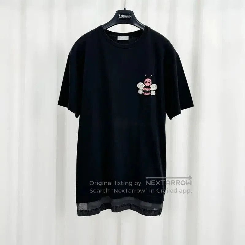 Dior Dior Black Cotton Embroidered Logo T-Shirt . Size US XS / EU 42 / 0 - 1 Thumbnail