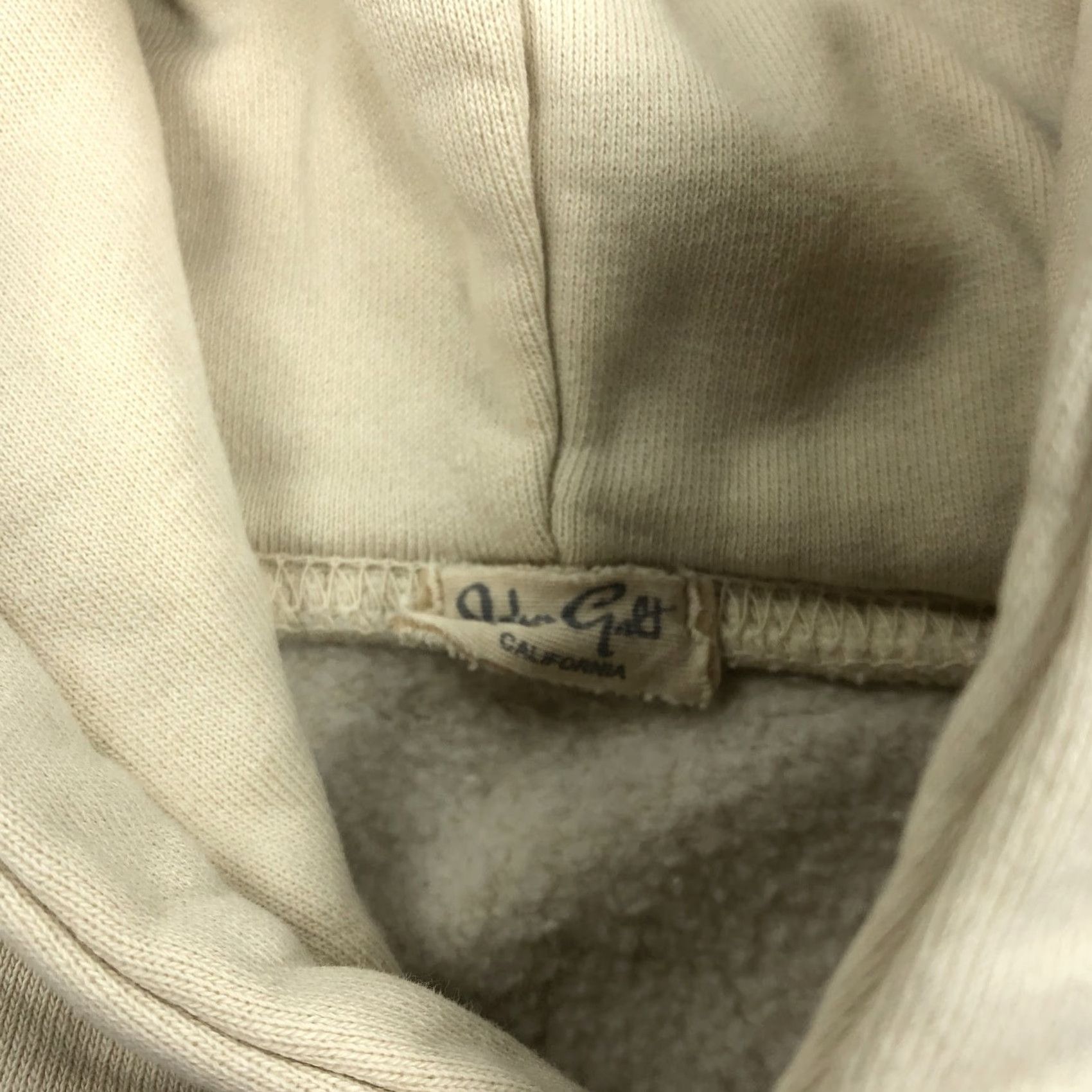 Brandy Melville Brandy Melville Hoodie One Size Beige Sweatshirt Pullover Drawstring Logo Fleece Raglan Long Sleeve Size ONE SIZE - 3 Thumbnail