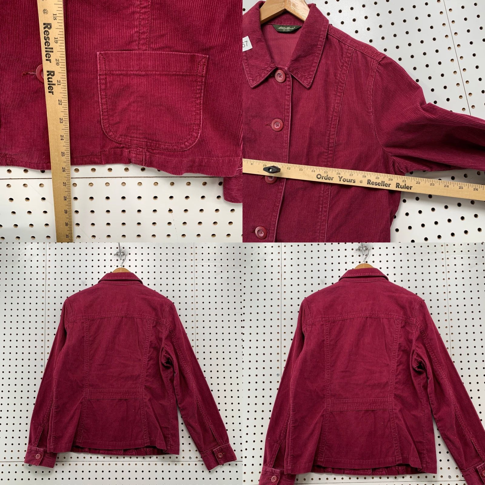Eddie Bauer Eddie Bauer Corduroy Jacket Womens Large Red Pocket Cotton Jacket Size L / US 10 / IT 46 - 8 Thumbnail