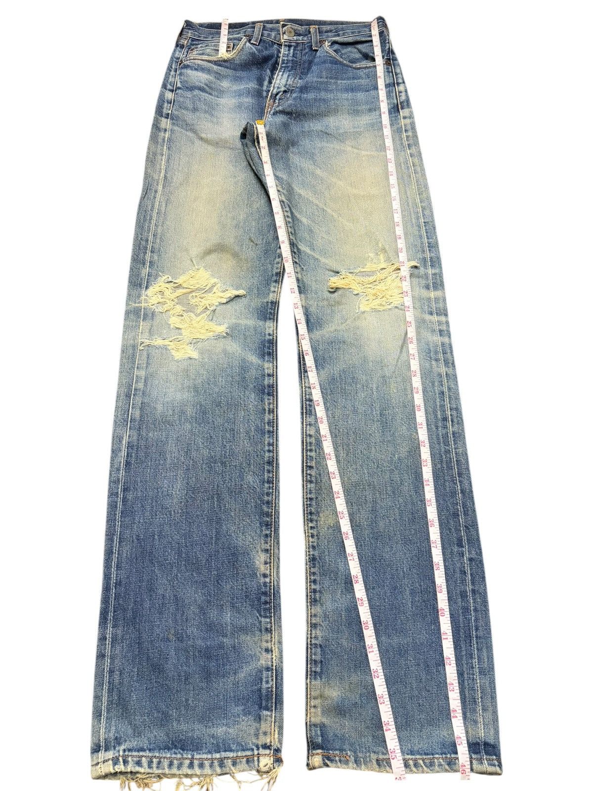 Levi's Vintage 90s Levis Big E Selvedge Distress Loose Jeans Size US 32 / EU 48 - 7 Thumbnail