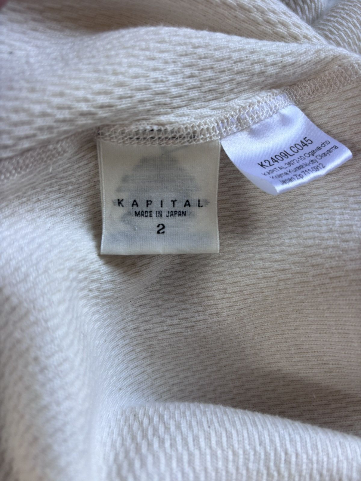 Kapital Kapital 2tone Waffle Flower Long Sleeve T shirt Size US M / EU 48-50 / 2 - 4 Thumbnail