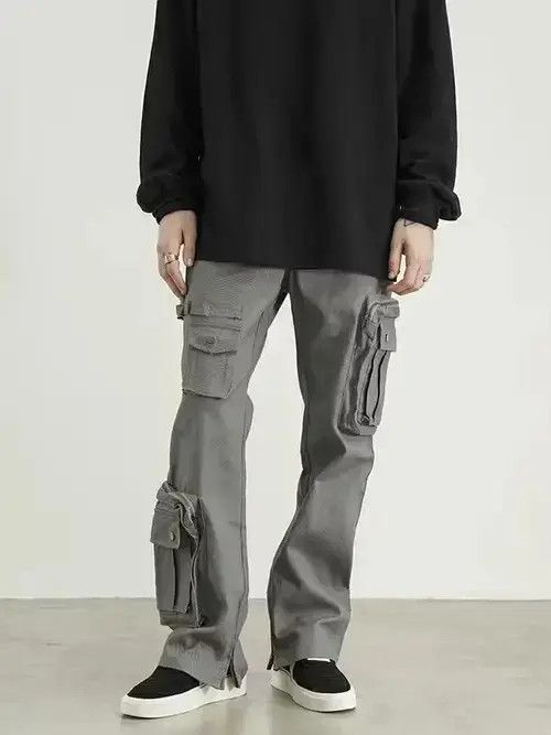 Japanese Brand × Vintage multi function pocket flared utility tactical cargo pants Size US 36 / EU 52 - 4 Thumbnail