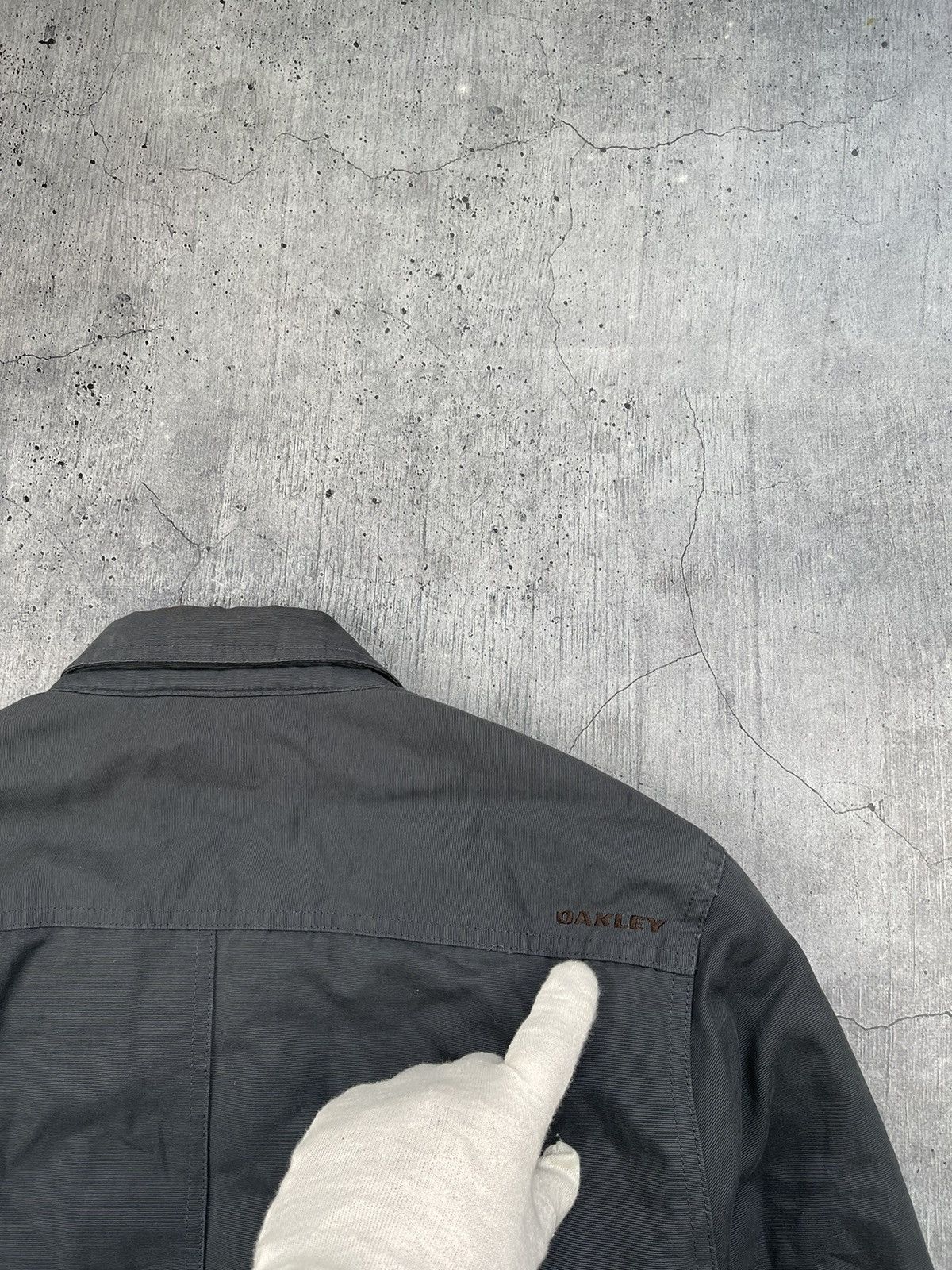 Oakley × Vintage Vintage OAKLEY SOFTWARE Flanel Overshirt Gray Monogram Size US L / EU 52-54 / 3 - 5 Thumbnail