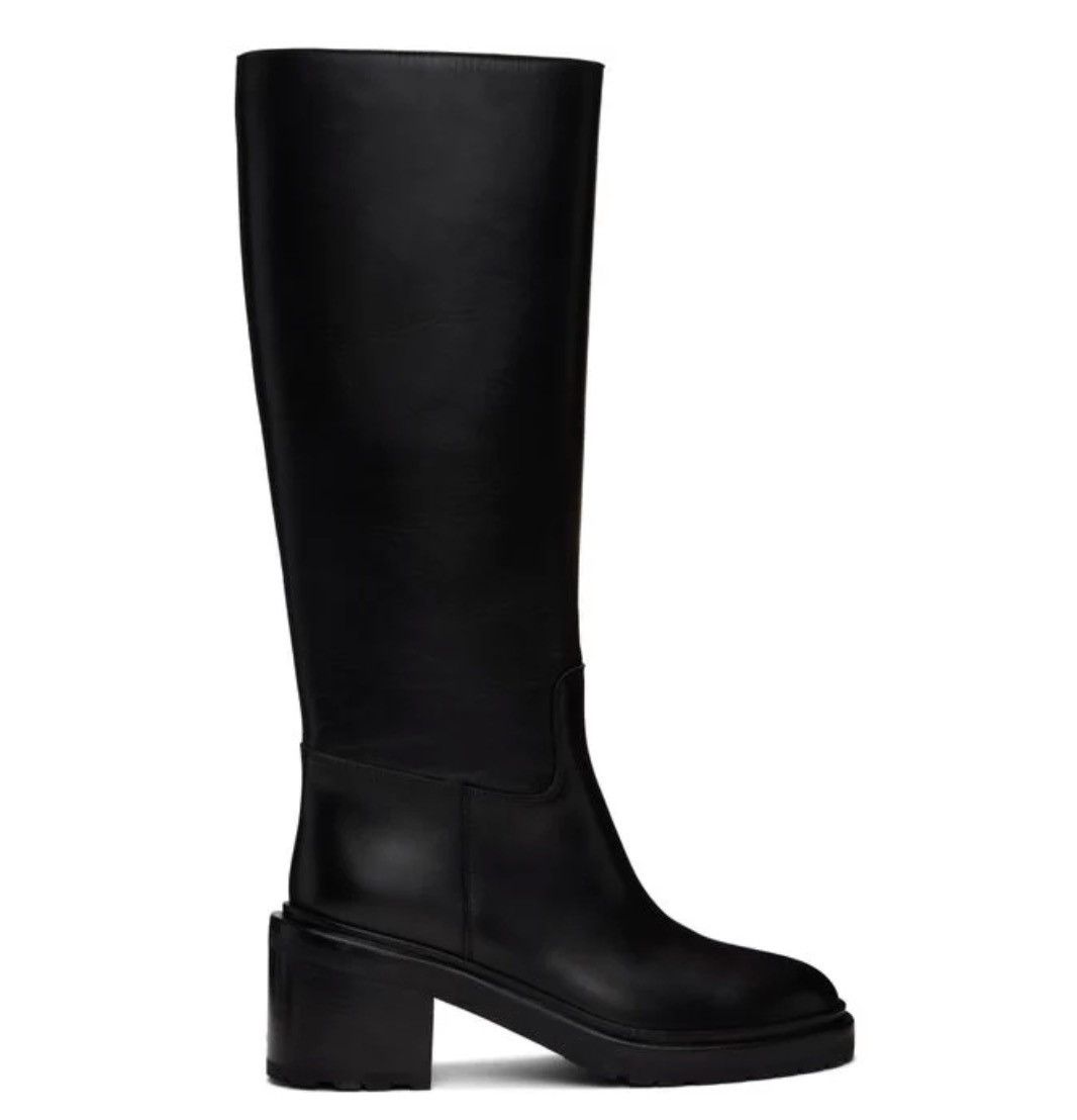 LEGRES Legres Black Riding Heel Tall Boots Size US 8 / IT 38 - 2 Thumbnail