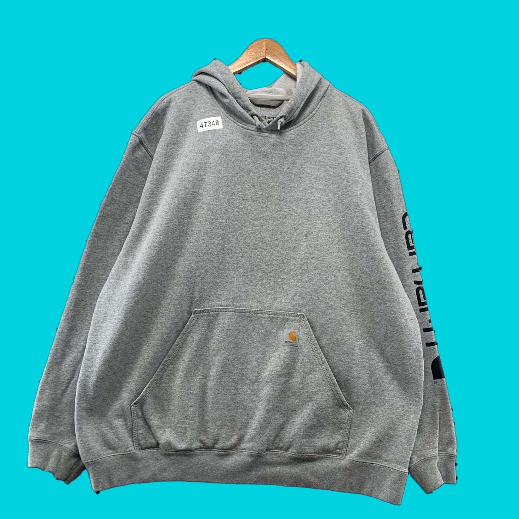 Carhartt Carhartt Hoodie Sweatshirt Mens 2XL Gray Loose Fit Fleece Hooded Workwear Size US XXL / EU 58 / 5 - 1 Thumbnail
