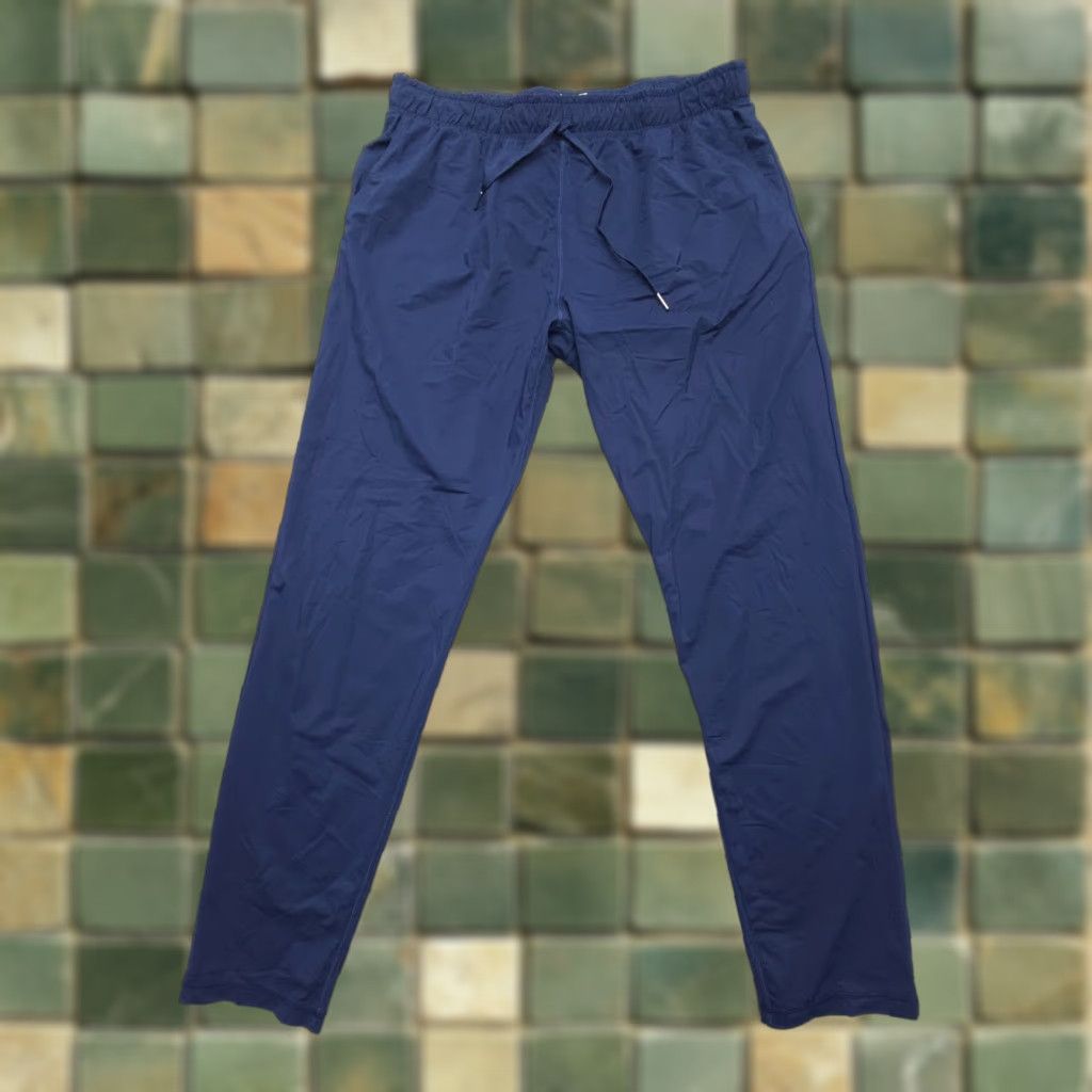 Vintage Zyia Active Track Pants Women's XL Blue Nylon Spandex Pockets Jogger Gym Running Womens Size 40" / US 18 - 1 Thumbnail