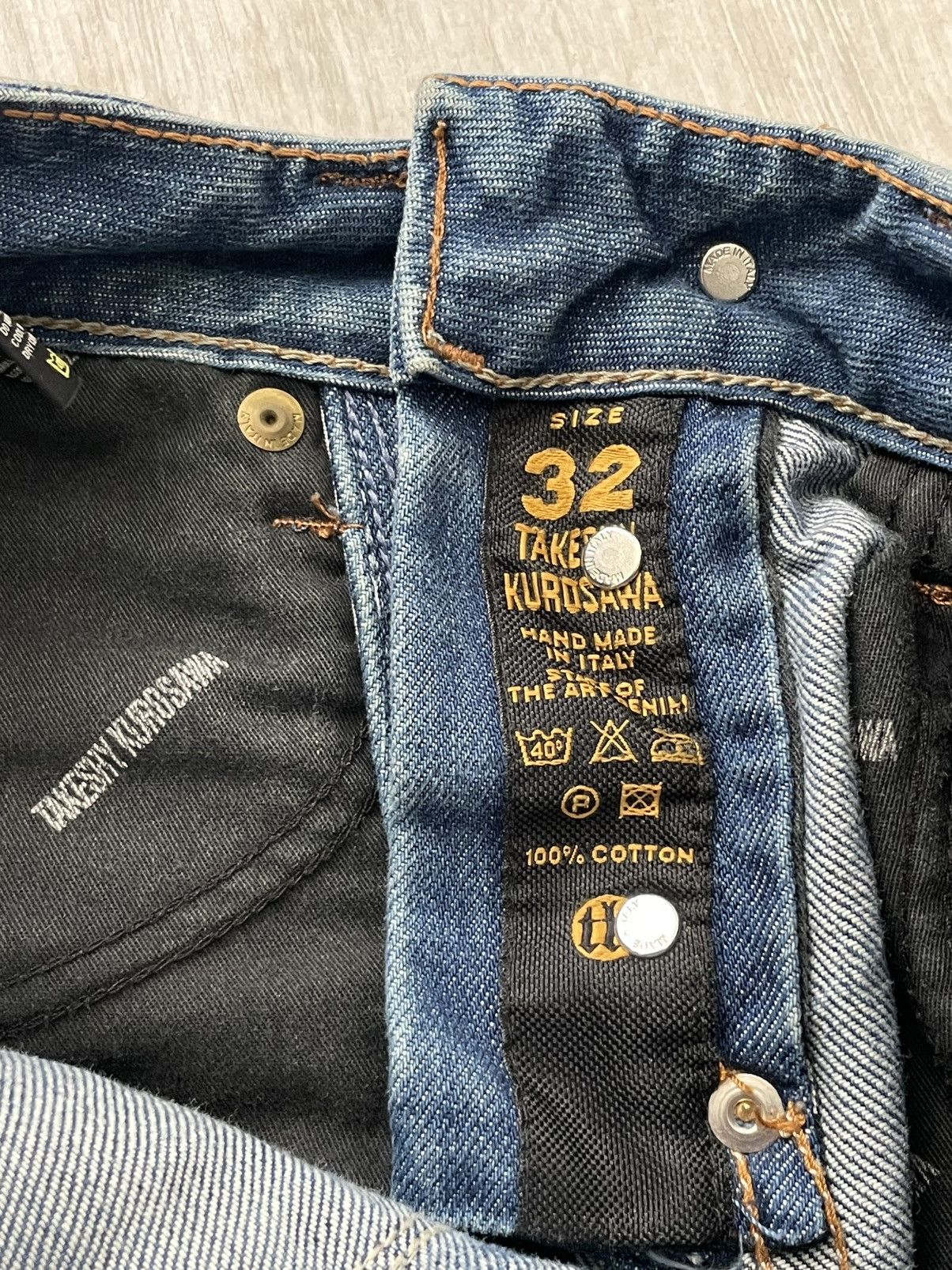 Takeshy Kurosawa Vintage Takeshy Kurosawa Japan Distressed Denim Jeans RARE Size US 32 / EU 48 - 12 Thumbnail