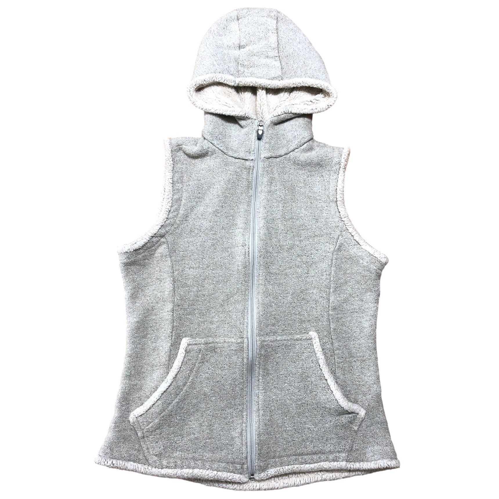 Vintage Kuhl Vest Womens Medium Beige Full Zip Hoodie Jacket Sleeveless Alfpaca Fleece Size M / US 6-8 / IT 42-44 - 2 Thumbnail