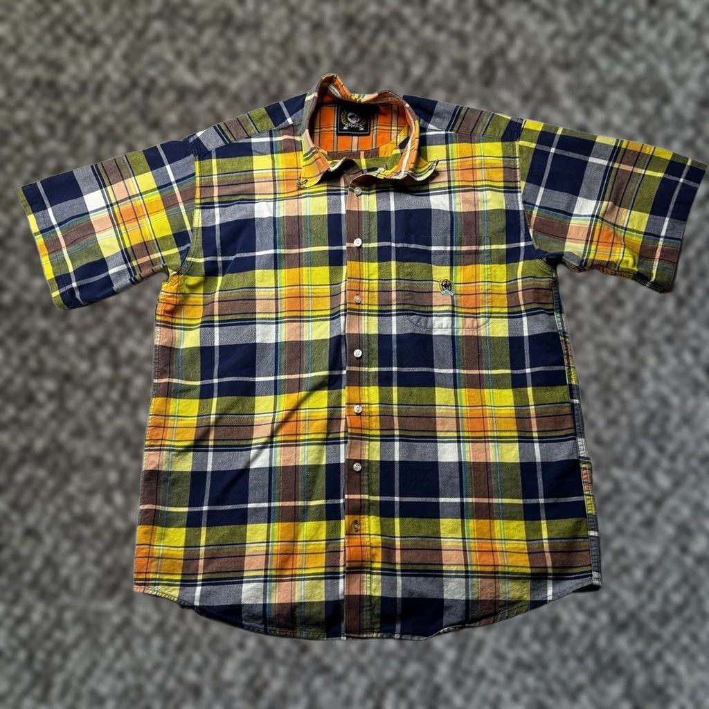Cinch Shirt Mens L Multicolor Plaid Short Sleeve Western Button Up, Men's