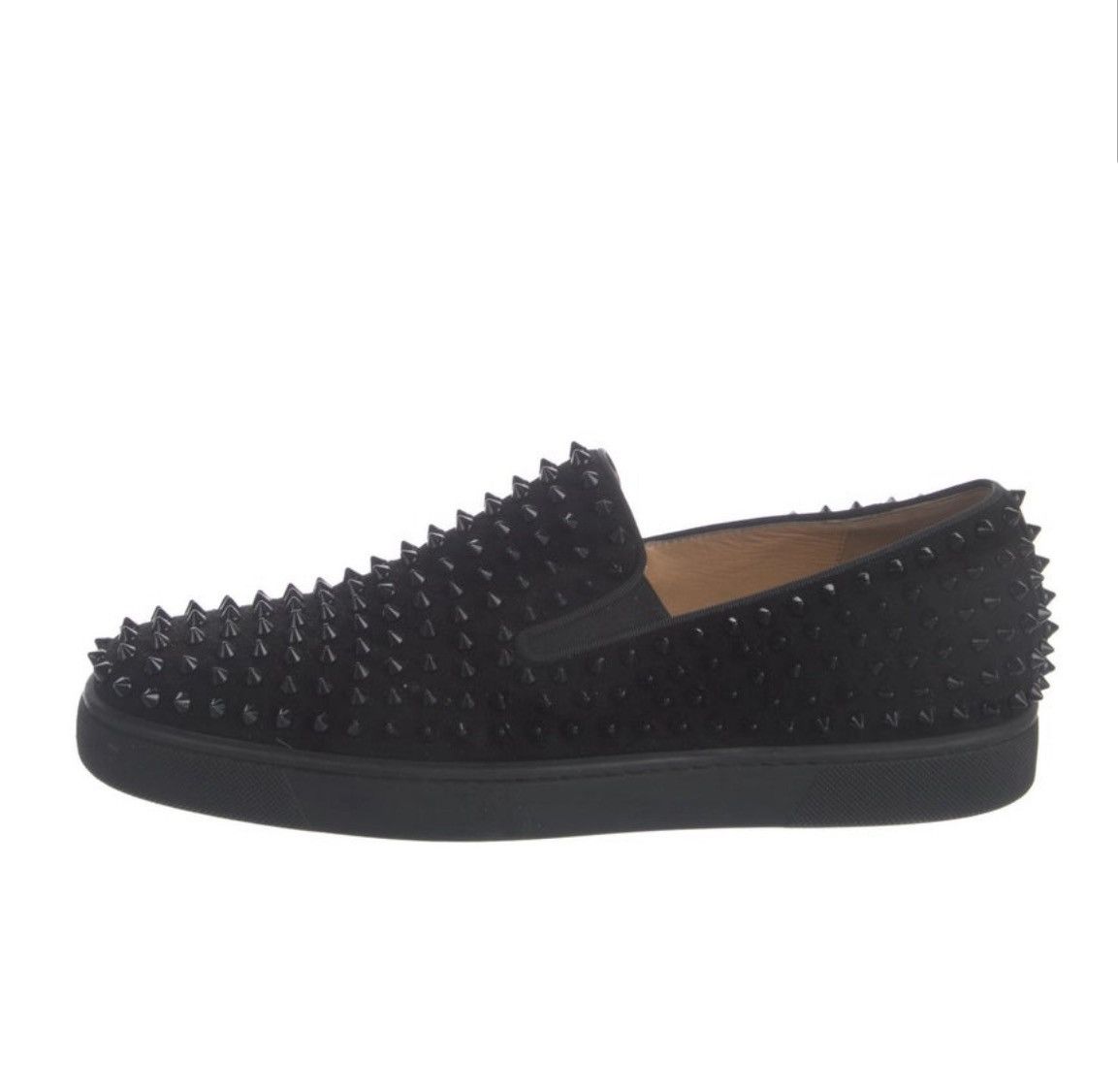Christian Louboutin Spike Accents Suede Sneakers