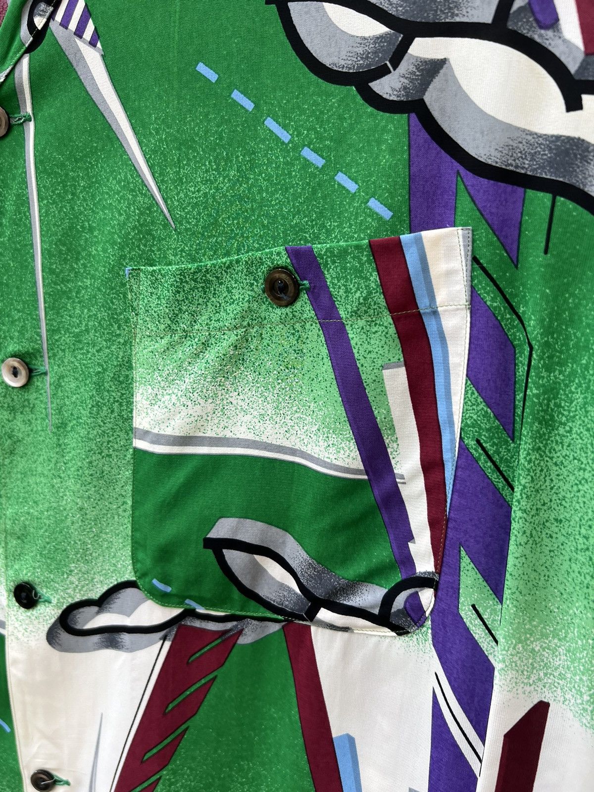 Vintage Vintage 90s Jun Saito Grass Men 100% Rayon Hawaiian Shirt Size US L / EU 52-54 / 3 - 7 Thumbnail