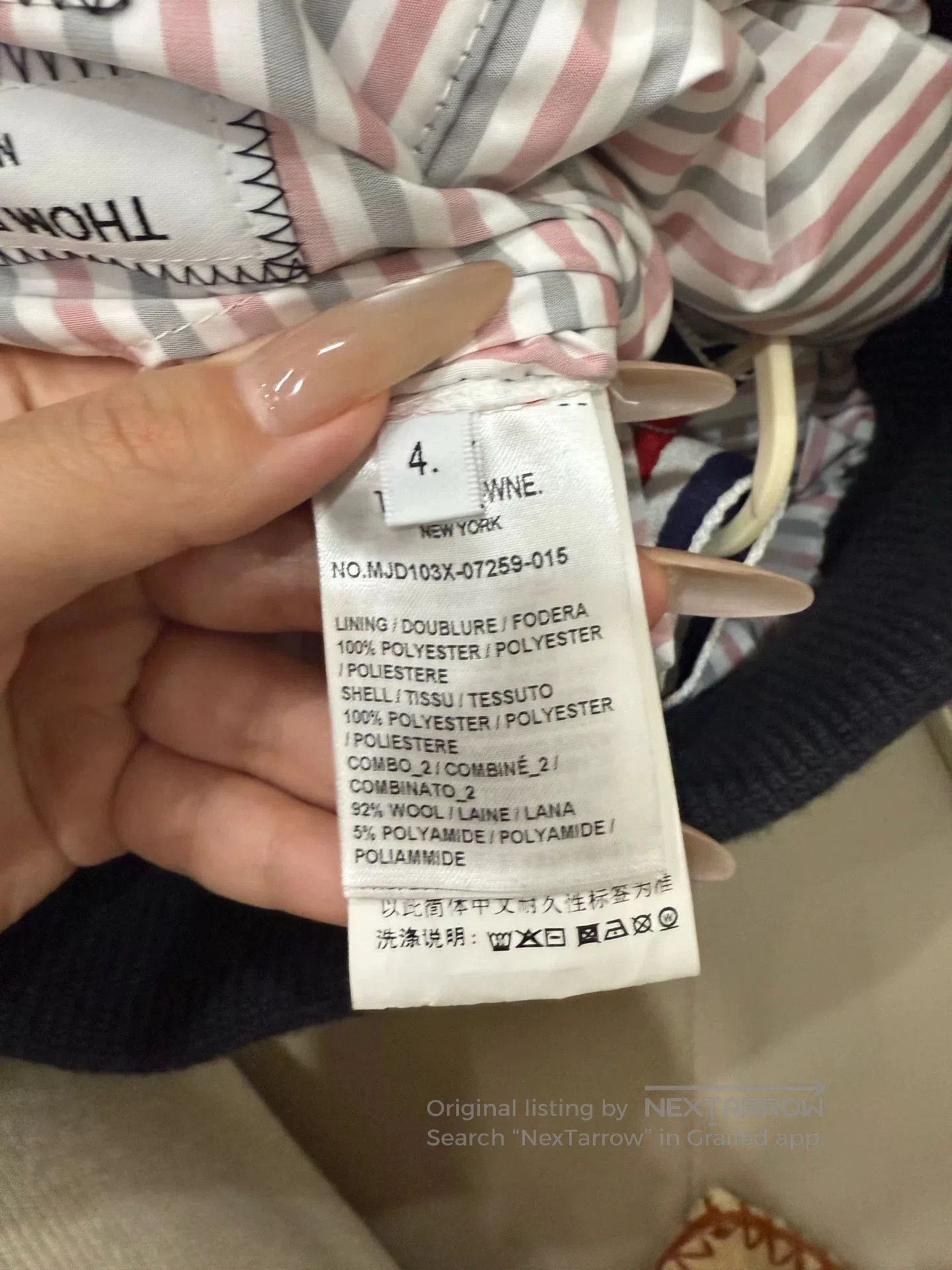 Thom Browne Thom Browne Stripe Sleeve Down Jacket. Size US XL / EU 56 / 4 - 8 Thumbnail
