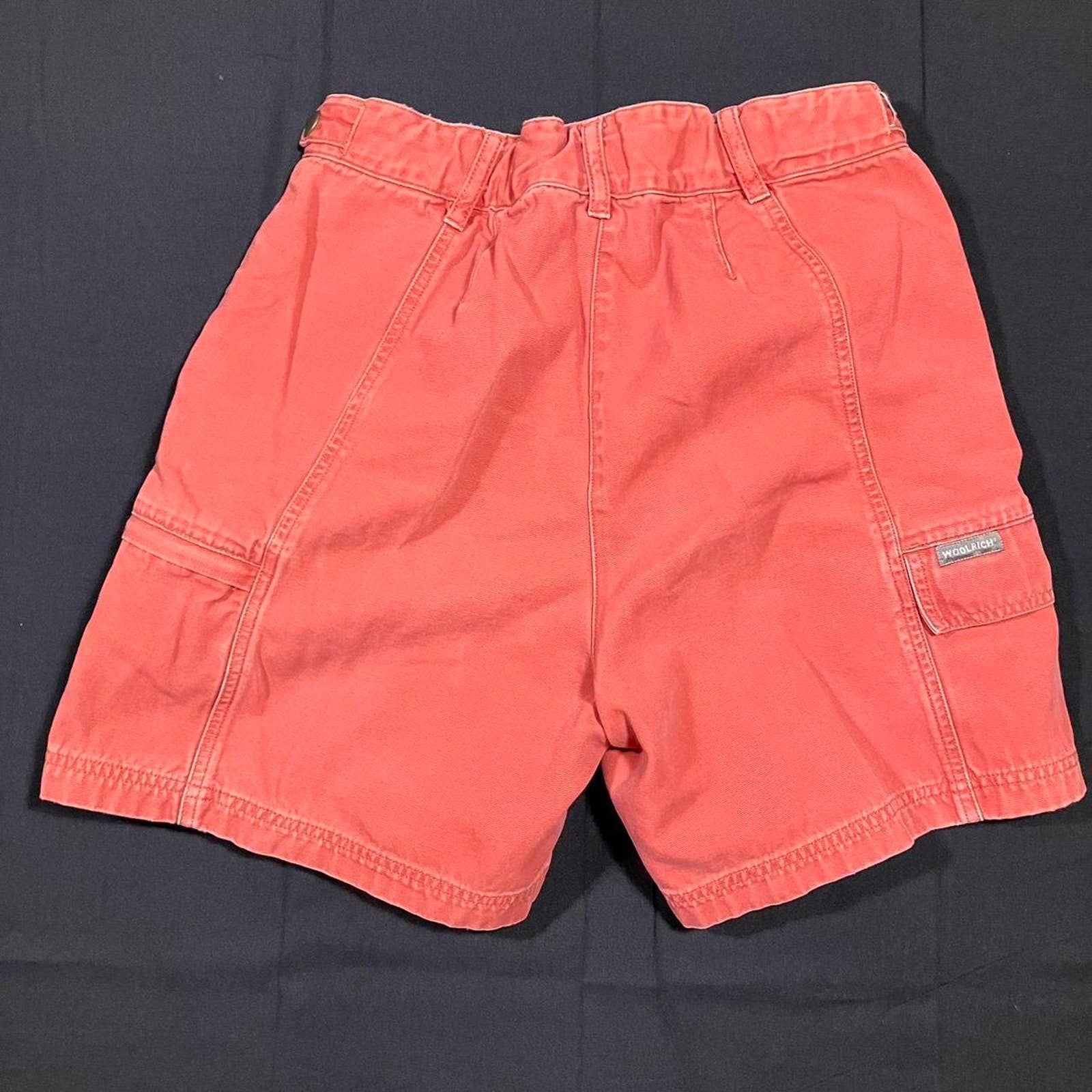 Woolrich Woolen Mills Woolrich Red Orange Canvas Cargo Shorts Size 30" / US 8 / IT 44 - 5 Preview