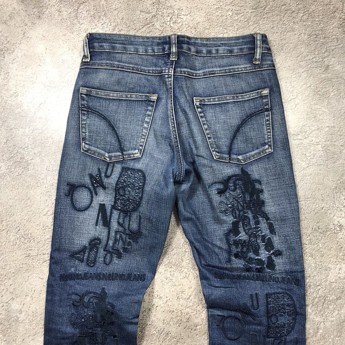 Vintage Vintage Y2K Distressed Baggy Flared Jeans Japanese Grunge 27 Size 27" / US 4 / IT 40 - 4 Thumbnail