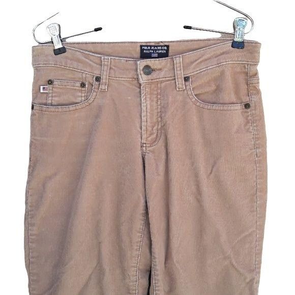 Ralph Lauren Vtg Polo Jeans Co Corduroy Pants Sz 2 Camel High-rise Wide Size 26" / US 2 / IT 38 - 4 Thumbnail