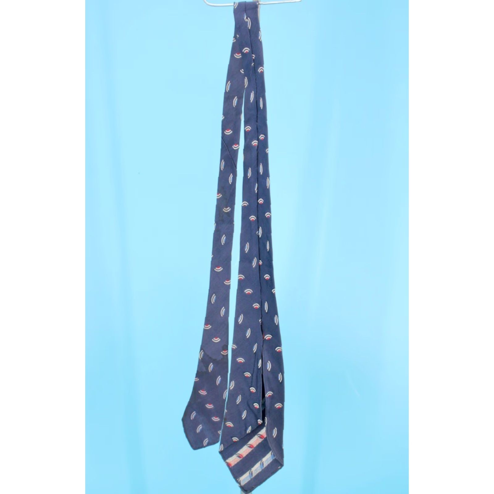 Vintage VTG 1930s Tie Shirt Men Blue Red Neck Tie Vintage 30s Tie Rayon N/A Size ONE SIZE - 7 Thumbnail