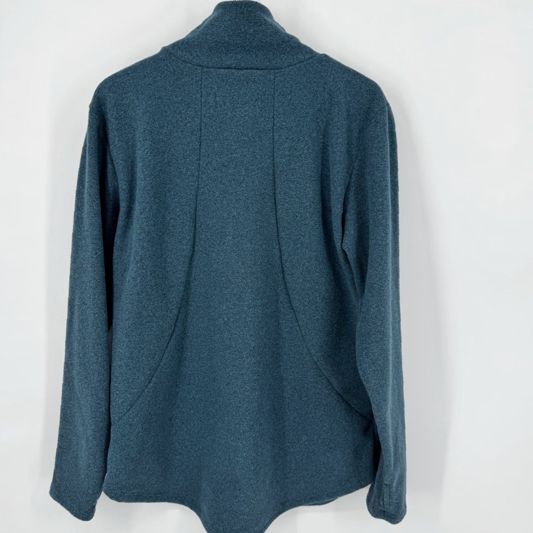 Vintage DESO Genevieve Pullover Women Fleece Sweatshirt Long Sleeve Mock Neck Pocket XL Green Raglan 1/4 Zip Casual Winter Fall Size XL / US 12-14 / IT 48-50 - 2 Thumbnail