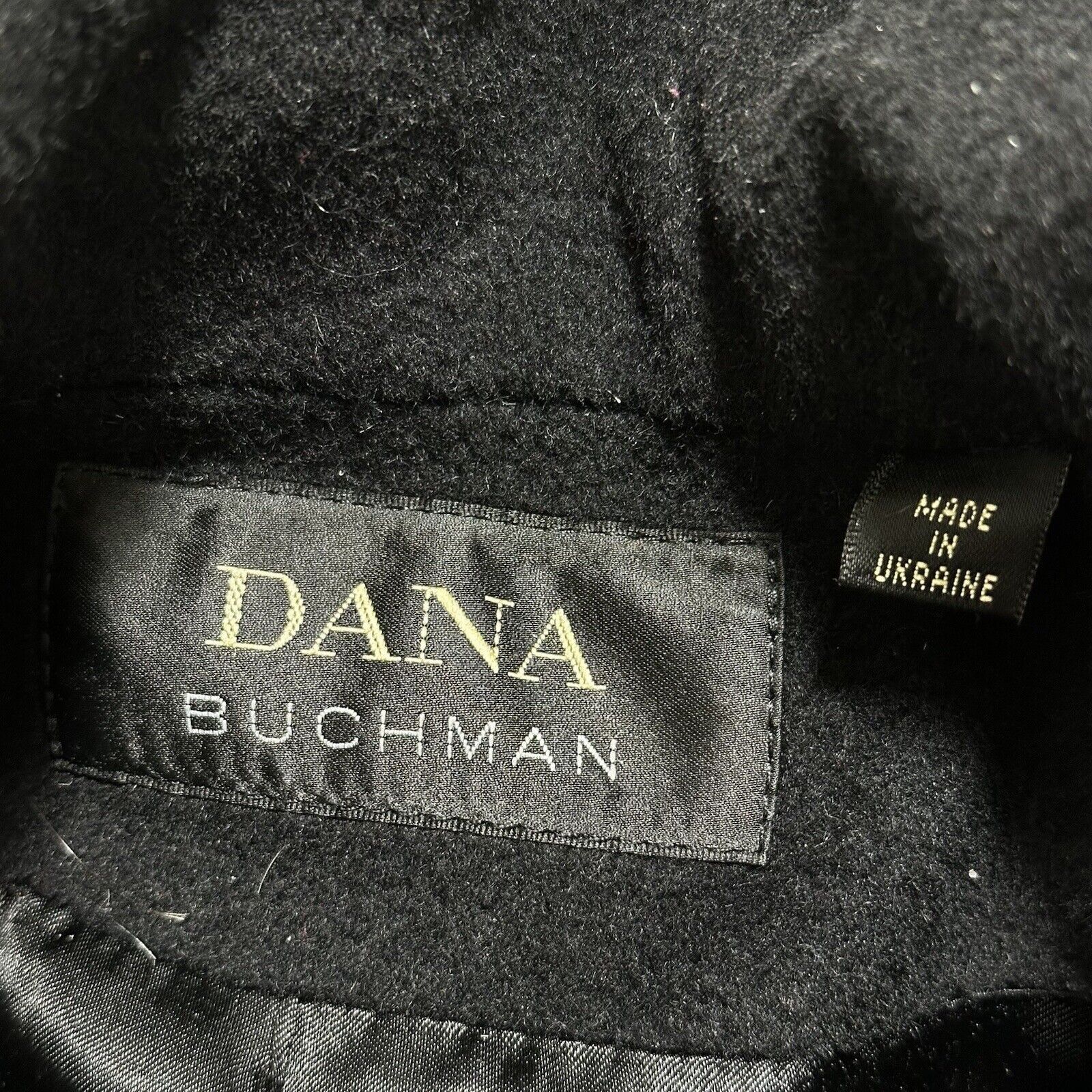 Other Dana Buchman 8 Black Wool Angora Blend High Neck Coat Jacket Size M / US 6-8 / IT 42-44 - 3 Thumbnail