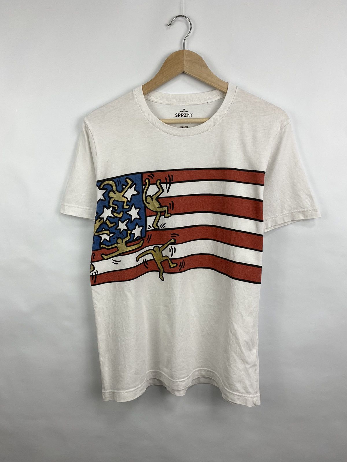 Keith Haring 🇺🇸 Y2K Keith Haring Uniqlo USA Flag T-Shirt Rare Retro Size US M / EU 48-50 / 2 - 3 Thumbnail