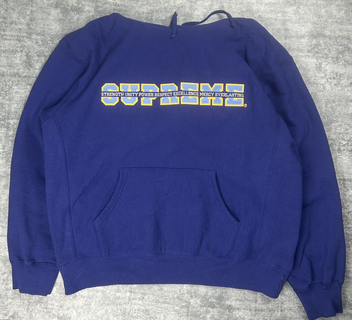 Supreme Supreme Collegiate Blue Hoodie 2024 - Size L Size US L / EU 52-54 / 3 - 6 Thumbnail