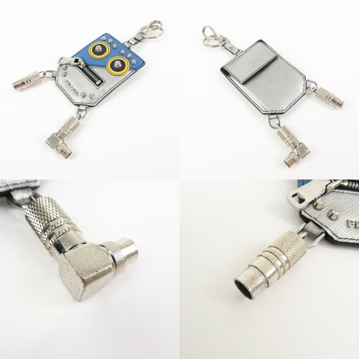 Prada Prada Robot Saffiano Keychain Multicolor Size ONE SIZE - 3 Thumbnail