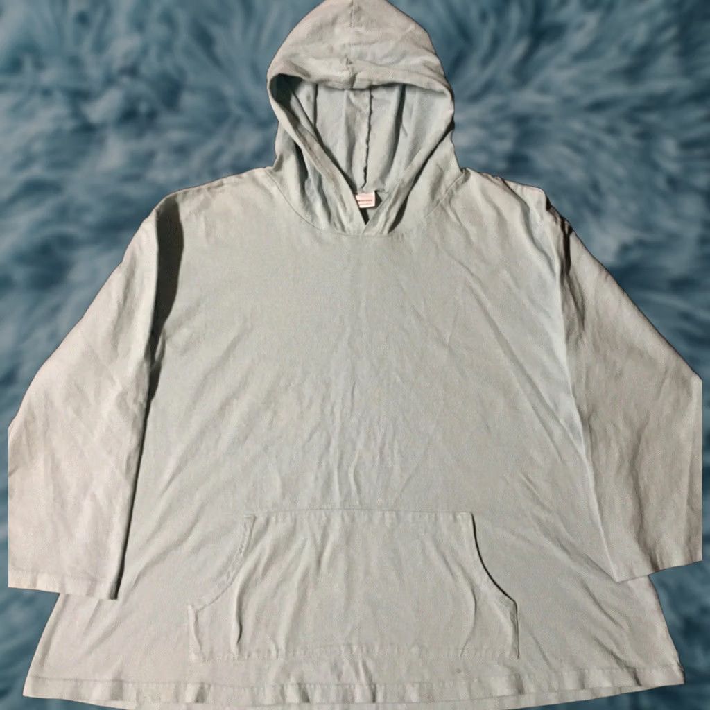 Vintage Vtg 90s Faded Hooded Shirt L Oversized Grunge Surf Skate Baggy Punk Emo Y2K Rave Vaporwave T-Shirt Men Blue Size US L / EU 52-54 / 3 - 1 Thumbnail