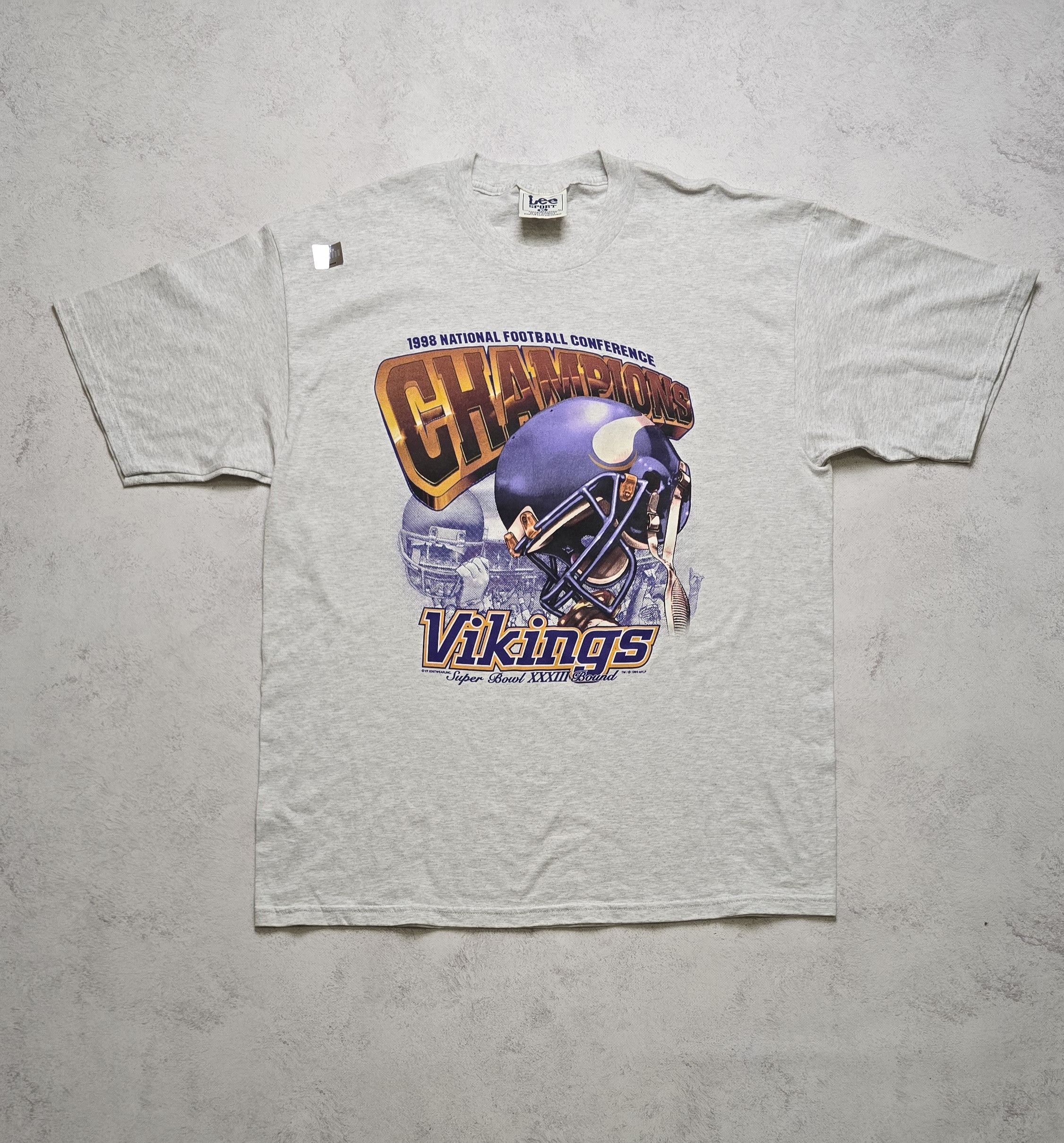 Lee VTG Vikings 1998 NFC Champions Super Bowl XXXIII T-shirt Size US XL / EU 56 / 4 - 1 Thumbnail