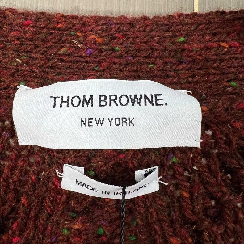 Thom Browne Thom Browne size3 Rough knit striped sweater Size US L / EU 52-54 / 3 - 6 Thumbnail