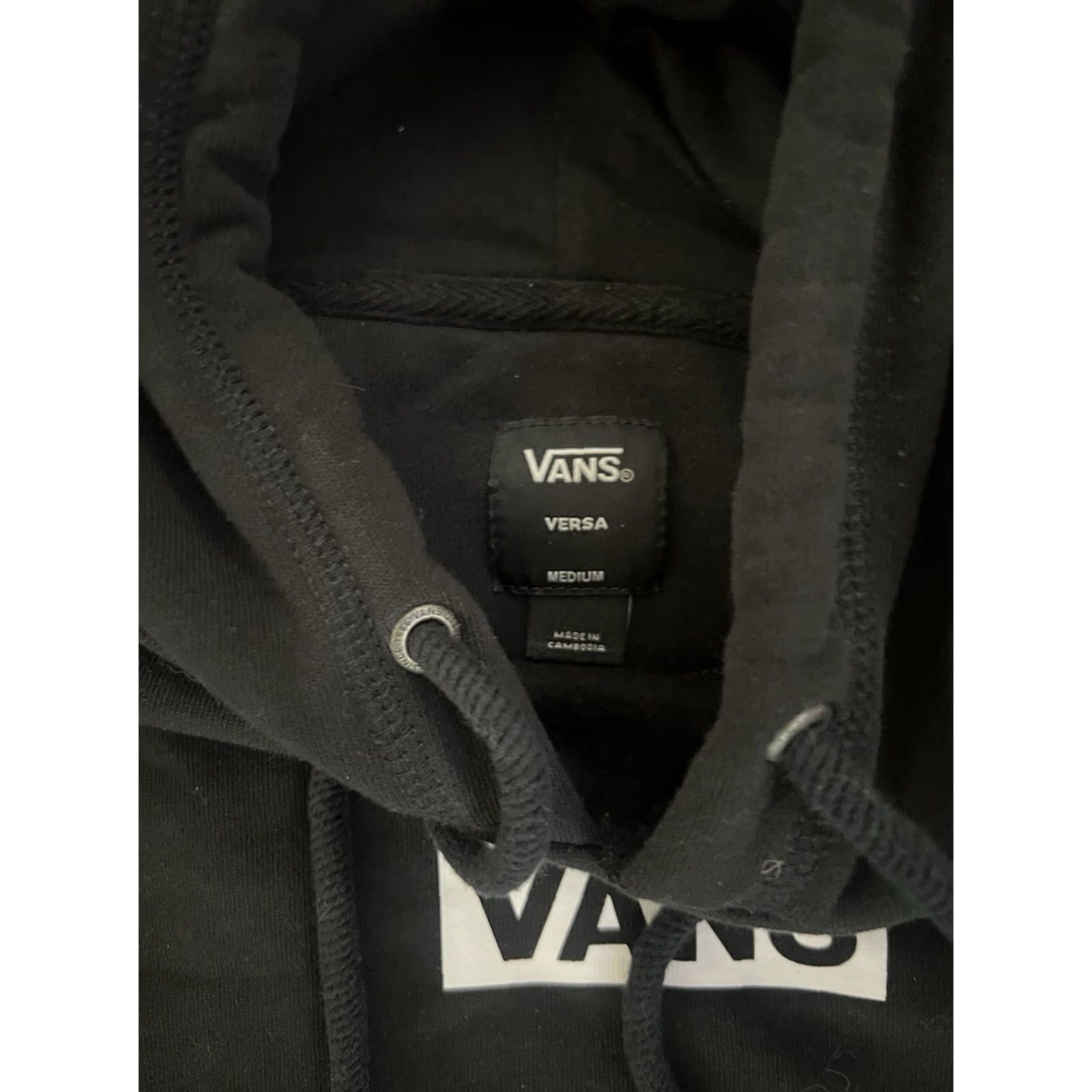 Vans VANS Womens Black Pullover Hooded Sweater Size M Adult Womens Black Hooded Pullover Sweater 2000s? Size M / US 6-8 / IT 42-44 - 3 Thumbnail