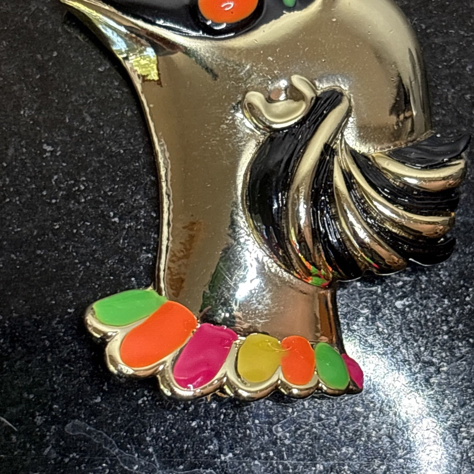 Other Vtg AJC Enamel Clown Brooch Pin Gold Tone Bird 70s 80s Pierr Size ONE SIZE - 3 Thumbnail