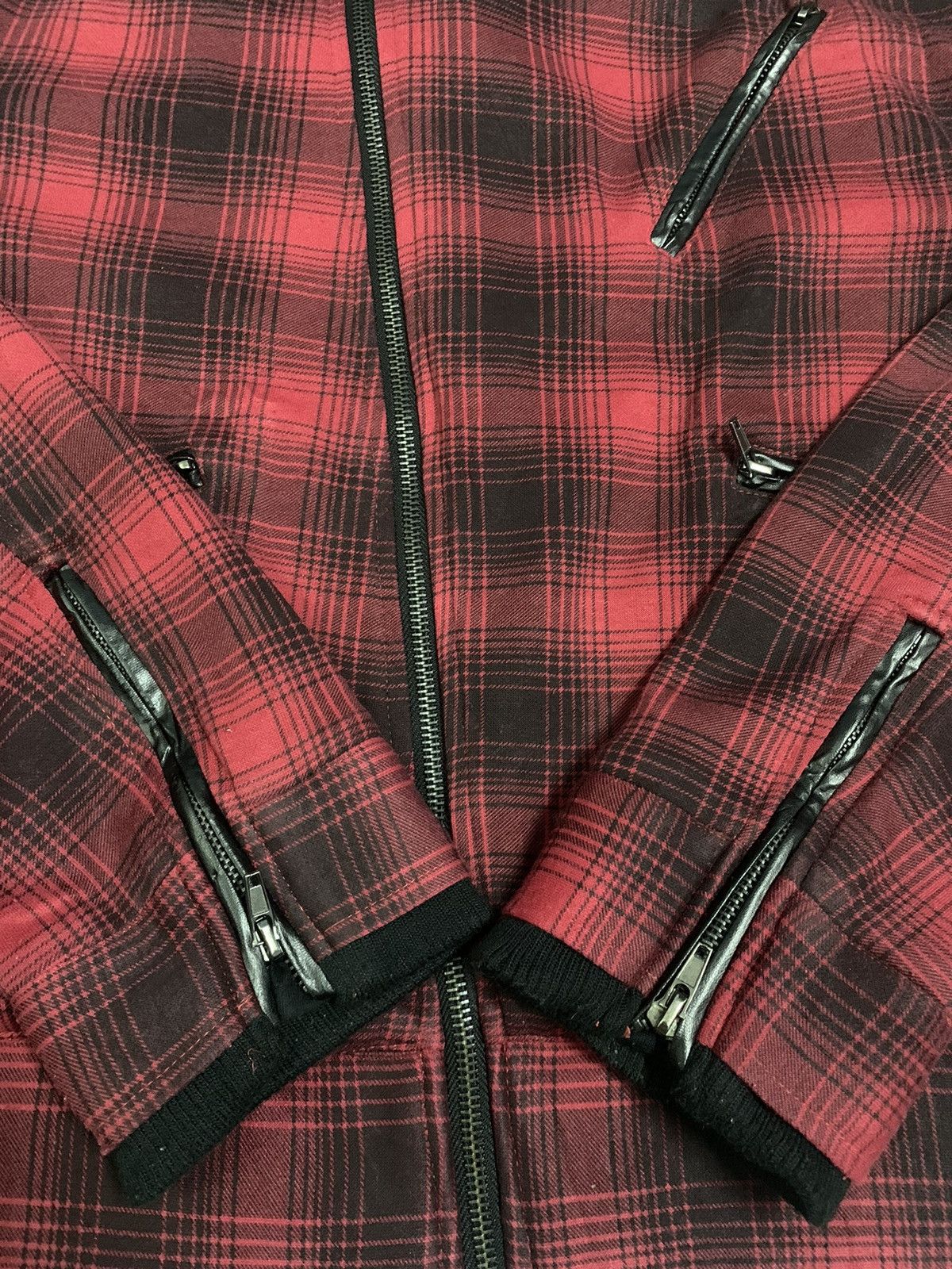 14th Addiction Vintage Japanese Brand Plaid Tartan Punk Biker Jacket Size US M / EU 48-50 / 2 - 10 Thumbnail