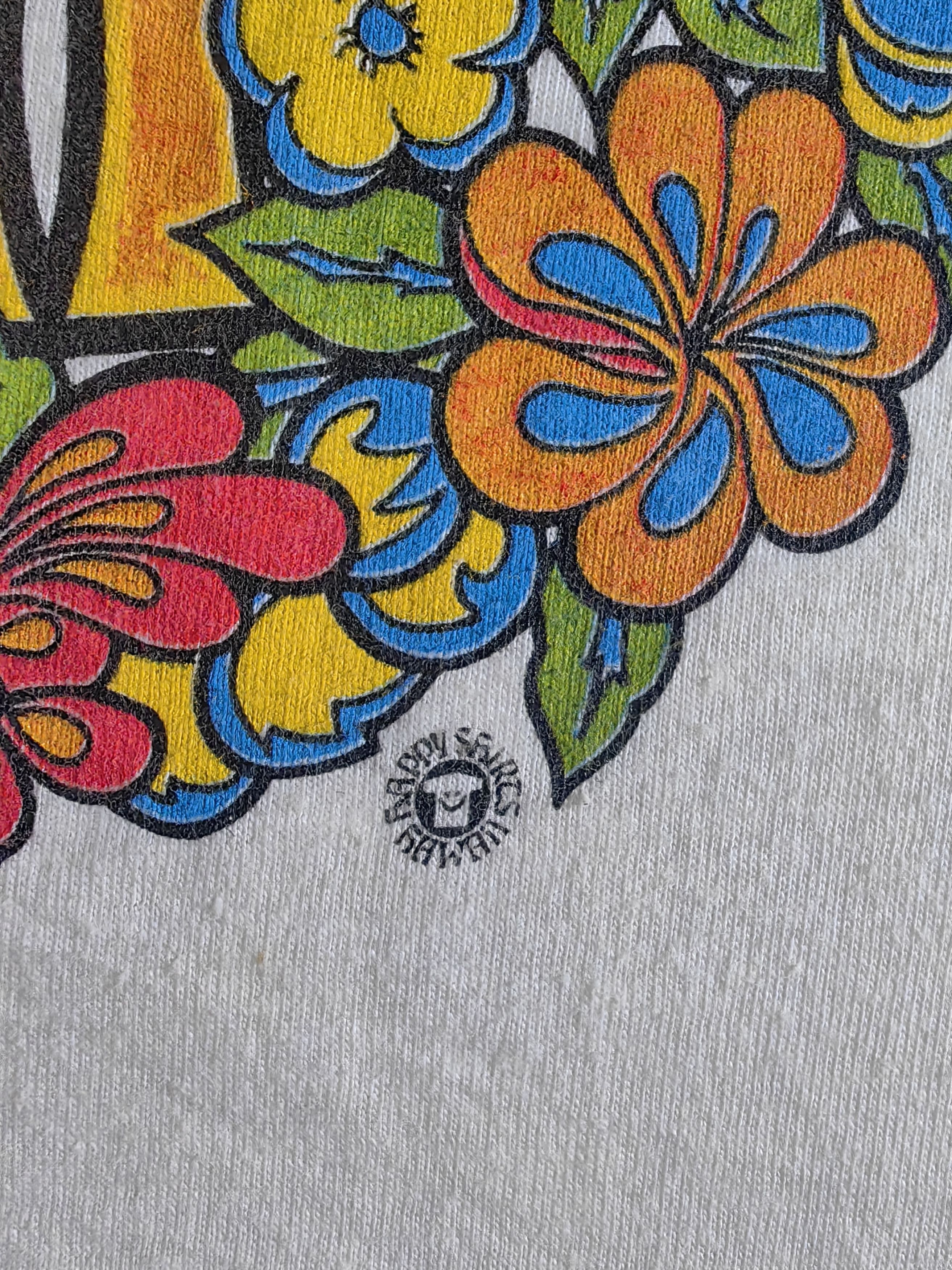 Hanes Vintage early 80's Hanes Beefies Hawaii Flower Power (Rare) Size US L / EU 52-54 / 3 - 7 Thumbnail