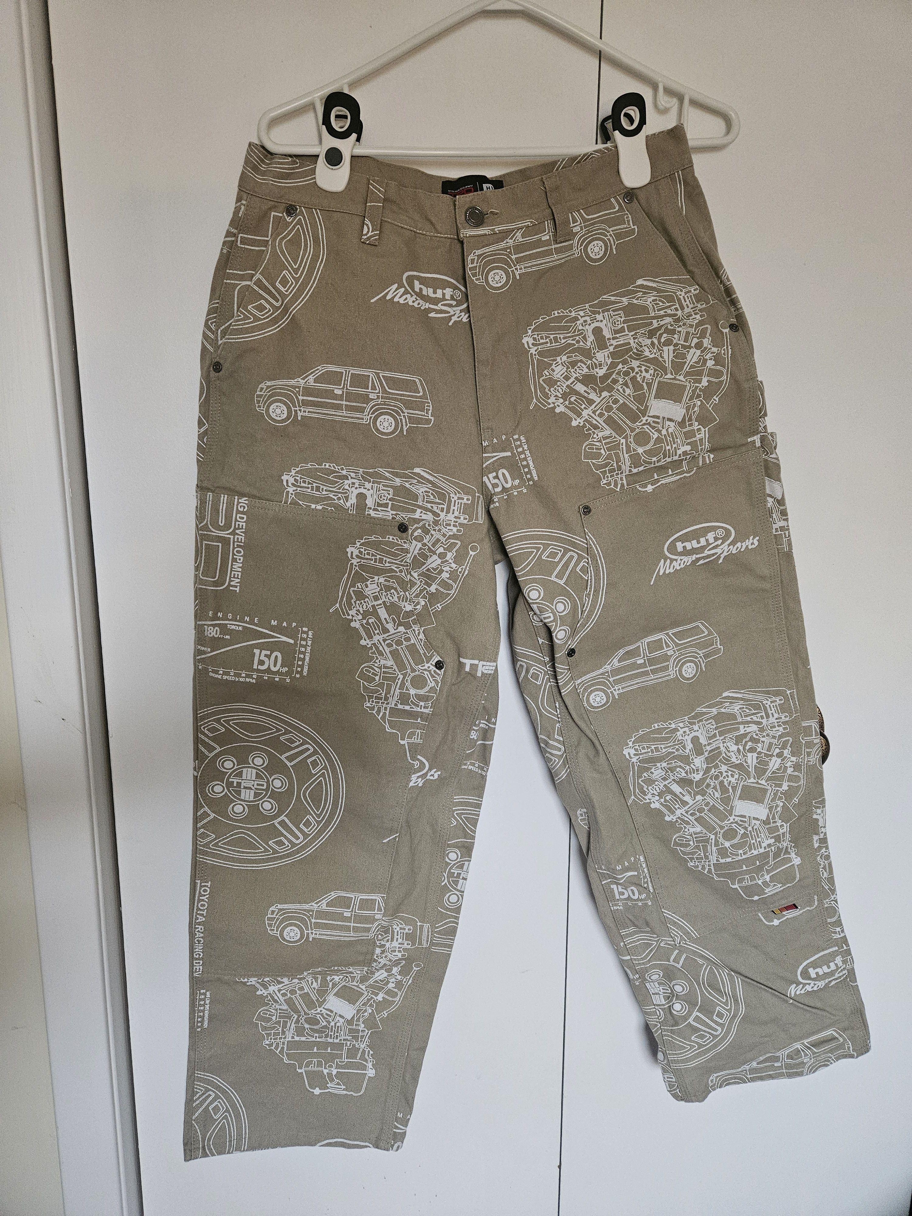 Huf Hufworldwide X-Girl Big Ups Camo Skate Pants | Grailed