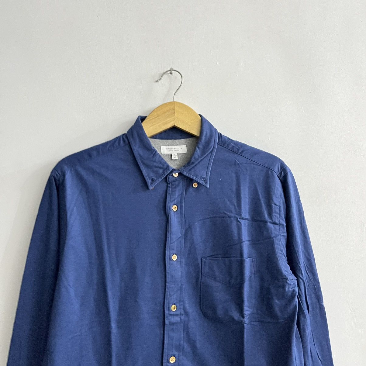 Japanese Brand United Arrow - Blue Minimalist Ls Button Up Size US L / EU 52-54 / 3 - 2 Thumbnail