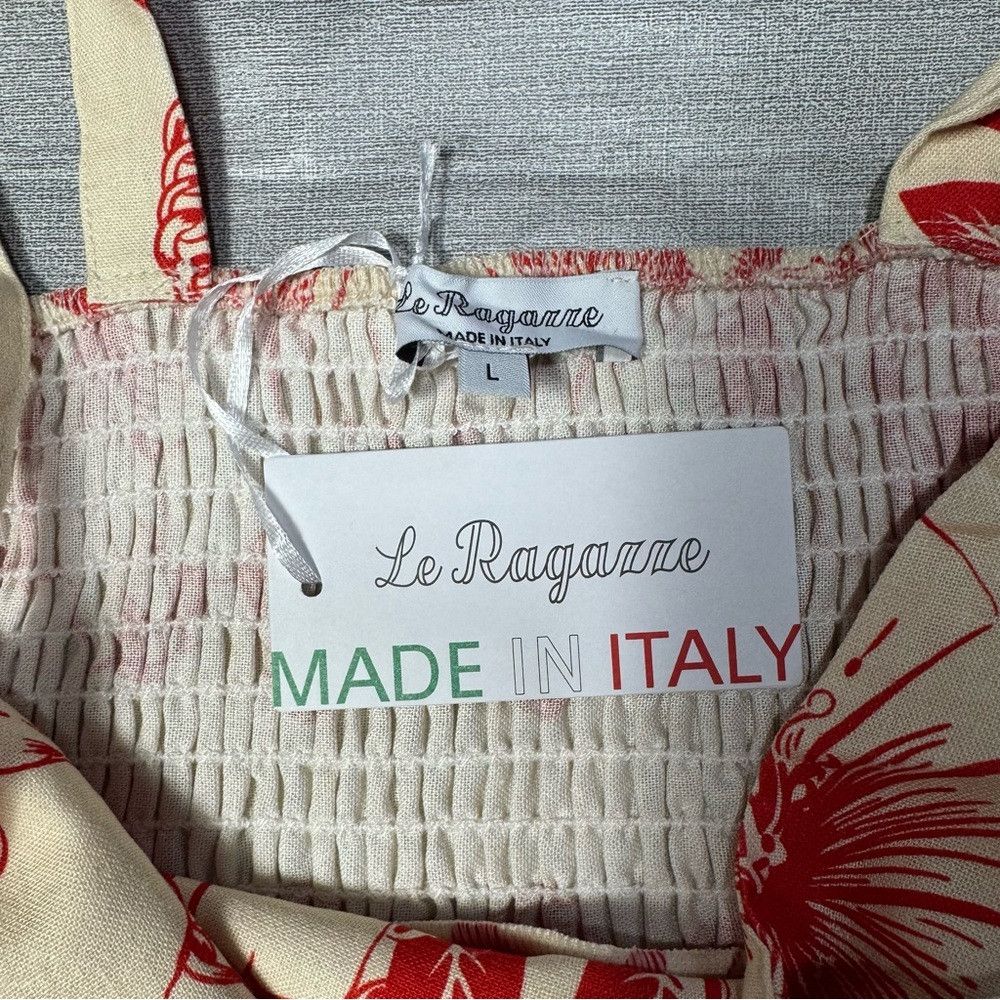Other NWT New LA RAGAZZE Made In Italy Linen Blend Sleeveless Flo Size M / US 6-8 / IT 42-44 - 6 Thumbnail